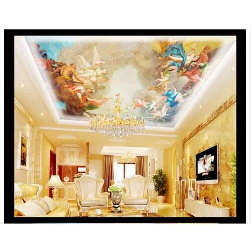 Customized 3d photo wallpaper 3d ceiling wallpaper murals Heaven scenery painting zenith ceiling murals beauty home decoration