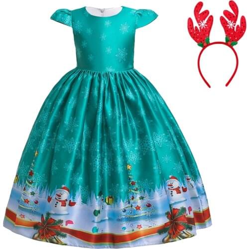 Carnival Fancy Costume Vestido Christmas Halloween Cosplay Children Birthday Party Princess Long Summer Dress Baby Girl Clothes