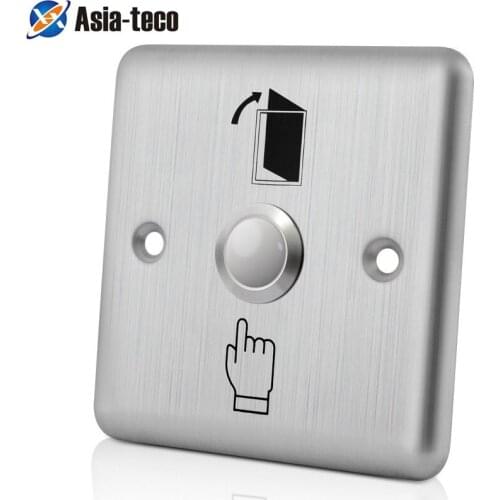 Stainless Steel Door Exit Button Push Switch Door Sensor Opener Release for Access Control-Silver