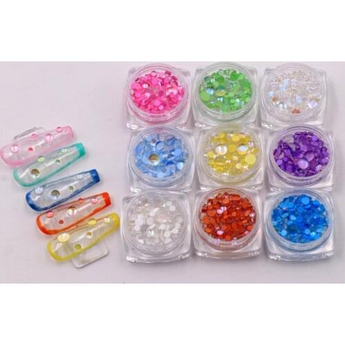 Round Glass Beads Mixed Size Dazzling Anti-fall Acrylic Stones Decorations 3D Nail Art DIY Flatback Acrylic Stones Decorations