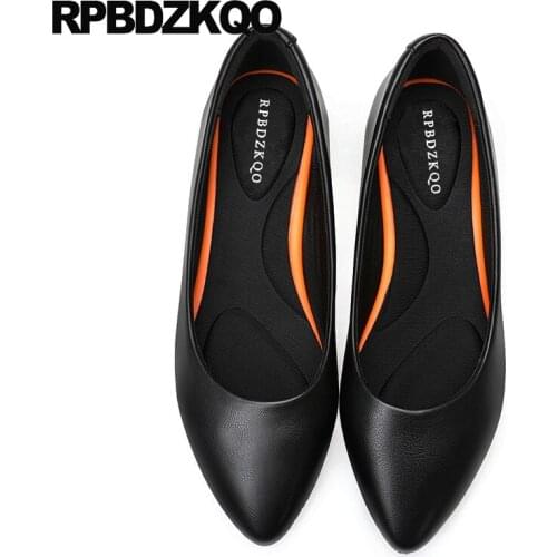 Slip On Work China Designer Shoes Women Luxury 2021 Flats Pointed Toe Ladies Chinese Large Size 10 Spring Autumn 11 Office Black