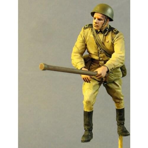 1/35 World War II artillery Five people Resin kit soldiers GK Military theme of WWII Scene combination Uncoated No colour