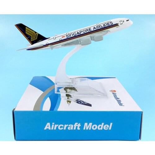 14CM 1:400 Scale Airbus A380-800 Model Singapore Airplanes Alloy Aircraft Plane Airliner Display Toy Adult Collect Souvenir Show