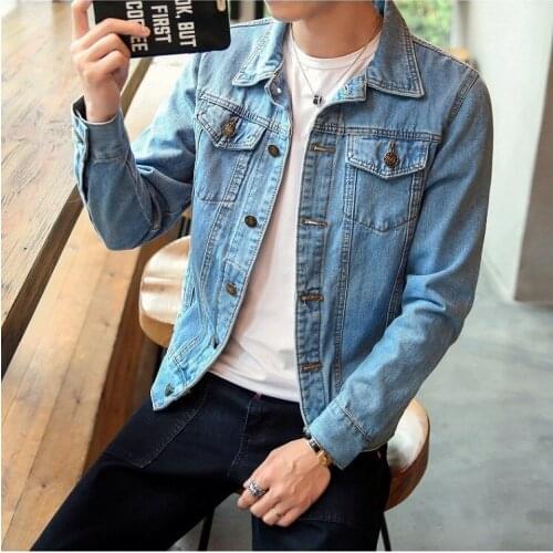 M-4XL 2021 Men Jeans Jacket Mens Bomber Jackets Men Hip Hop Man Vintage Denim Jacket Coat Streetwear Chaqueta Hombre