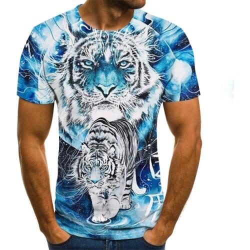 3D printe Animal tiger Lion face man 's T- Tshirt New loose lion casual majestic summer fashion shirt Harajuku oversized t shirt