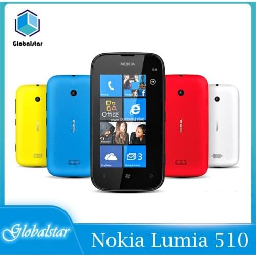 Nokia Lumia 510 Refurbished Mobile phone Original Unlocked 5MP WIFI4.0 Inch GPS Windows iOS 4GB Internal Memory Freeshipping