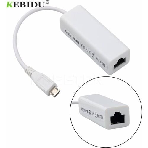 Newest Micro USB 2.0 Male To RJ-45 Female 5-Pin 10/100Mbps Ethernet LAN Network Card Adapter Windows For Android