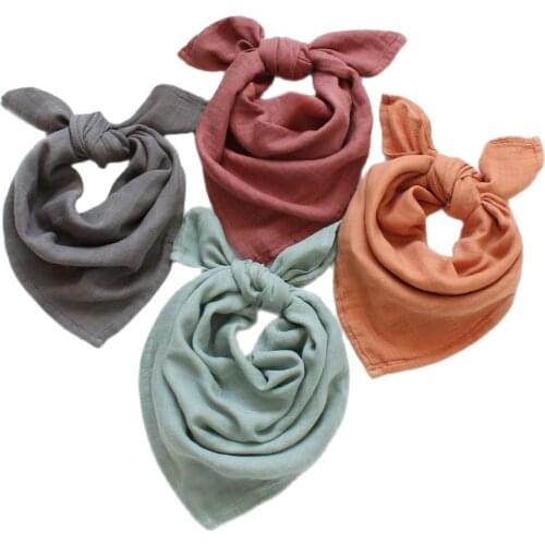 New 60x60cm Soft Baby Burp Cloths Fabric Absorbent Gauze Bibs Feeding Bath Towel Baby Shower Gift Washcloth Baby Handkerchief