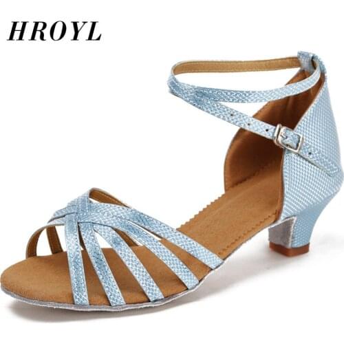 New arrival hot sale wholesale Latin Dance Shoes Ballroom tango salsa Shoes for women Heel black with red color WZJ