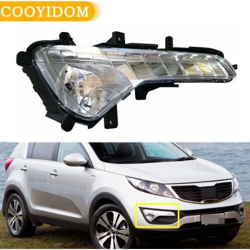 Front Daytime Running Light Fog Lamp Driving Front Bumper Grille Signal Lamp For Kia Sportage R 2011 2012 2013 Fog Lamp Assembly