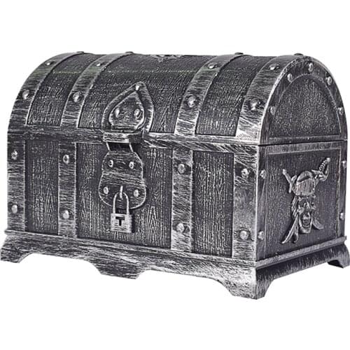 Plastic Pirate Treasure Box Jewelry Storage Box Organizer Ring Necklace Makeup Gift Box Lipsticks Display Jewellery Gift Case