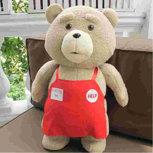 Big size Teddy Bear Ted 2 Plush Toys In Apron 45CM Soft Stuffed Animals Ted Bear Plush Dolls For Baby Kids Christmas Gifts