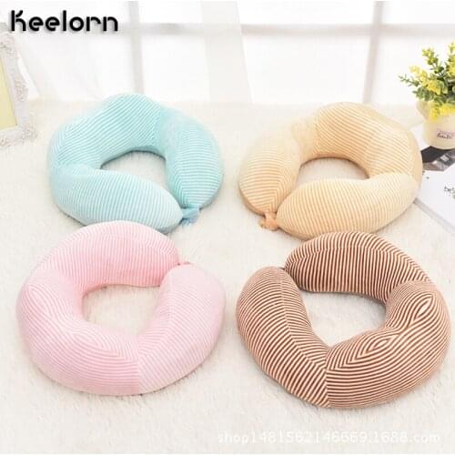 30*30*12cm Comfort Travel Accessories U-shaped Slik Pillow Travel Pillow Accessories 4 Color Travel Neck Pillows