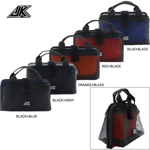 JK Portable Waterproof Storage Bag Fixture Bag Iron Plate Lead Leather Fishing Storage Protective Cover Fishing Equipmen