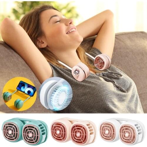 Portable Fan Neck Fans Rechargeable Mini Usb Air Cooler Mute Sports Fans For Home Outdoor Ventilador Summer Air Cooling New#g4
