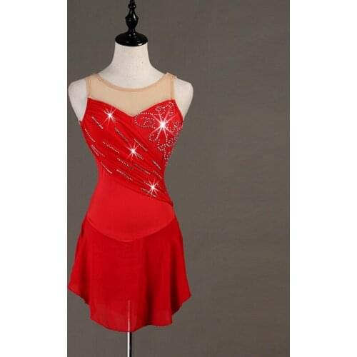 Professional Custom Girls Figure Skating Dress Adult Graceful Ice Skating Dresses Competition Performance Practice Clothes B036