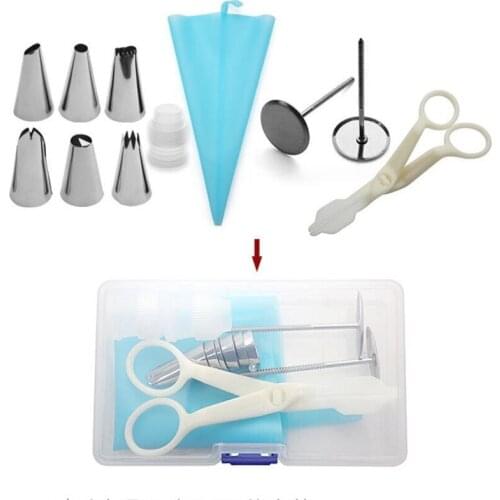 12Pcs/Box Silicone Pastry Bag Icing Piping Nozzles Cream Scissor Rose Lifter Transfer Baking Tips Cake Decorating Tools