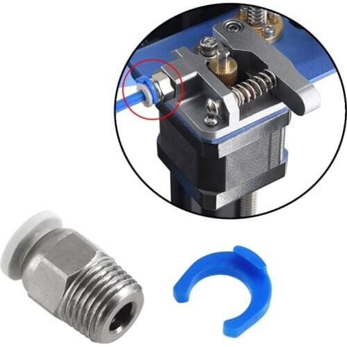 Pneumatic Fittings Connector Straight Air 3D Printer Copper For Ender 3 MK8 CR10 Extruder PC4-01 Perforated Pneumatic Connector