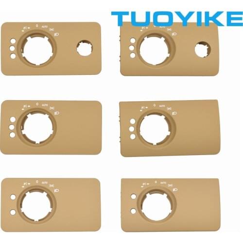 Car Interior Inner Headlight Switch Button Panel Cover Trim Deerskin Yellow For BENZ R-CLASS W251 R300 R350 R400 R500 W164 ML GL