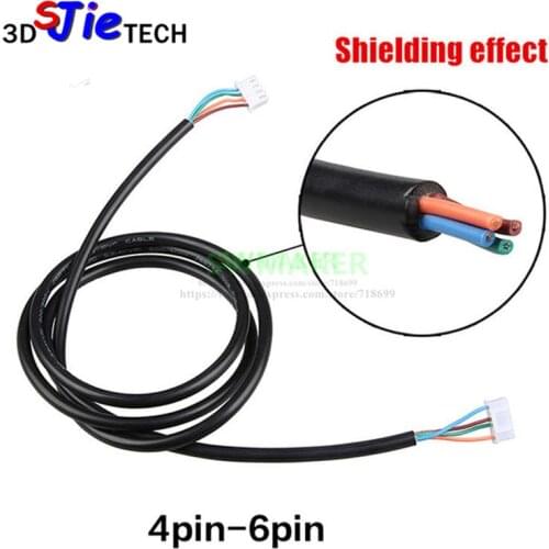 1meter / 2meter NEMA 17 stepper motor cable line 4-6Pin XH2.54 DuPont head extensive wire motor with Shield