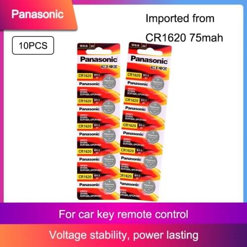 10PCS 100% Original PANASONIC CR1620 CR 1620 3V Lithium Battery For Watch Calculator Clock Remote Control Toys Button Coin Cell