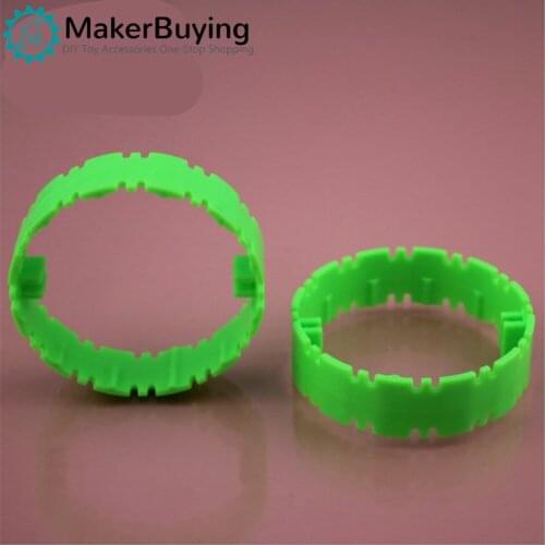 2pcs Green rolling ring Uniwheel ring Balance ring Plastic ring Toy accessories Tech building block parts
