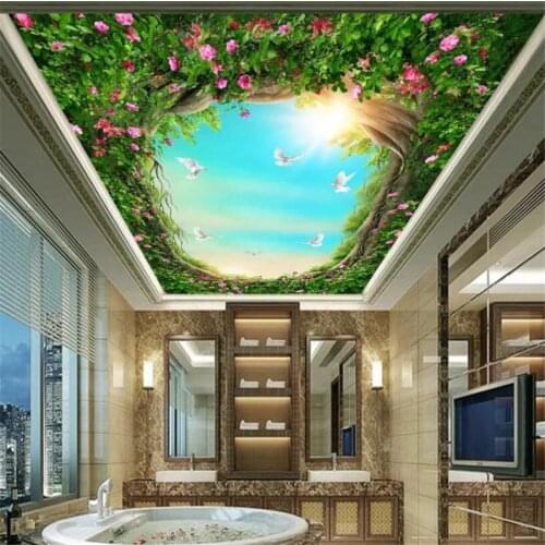 Beibehang Custom wallpaper 3d green tree vine marine theme meal restaurant 3D обои zenith murals living room bedroom wallpaper