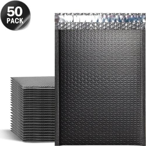 Bubble Mailers 7x9 Inch 50 Pack Poly , Waterproof and Self Seal padded Envelope for Packing Shipping Mailing and Small Business
