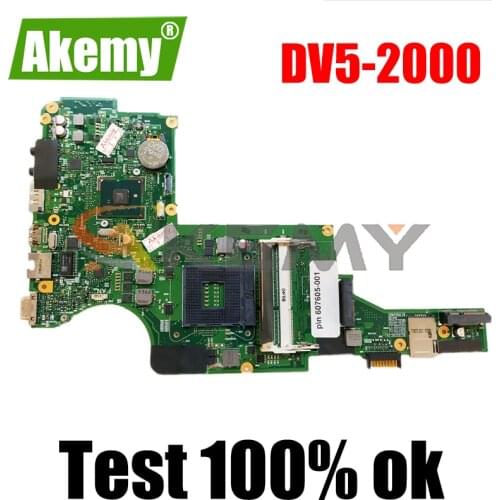 607605-001 607605-601 Laptop motherboard For HP Pavillion DV5-2000 Notebook Mainboard HM55