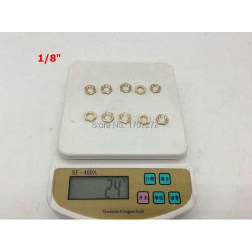 Free Shipping 10PCS 1/8" BSP Female Brass Pipe Fitting Hex Lock Nut Brand NEW,copper fitting,brass fitting