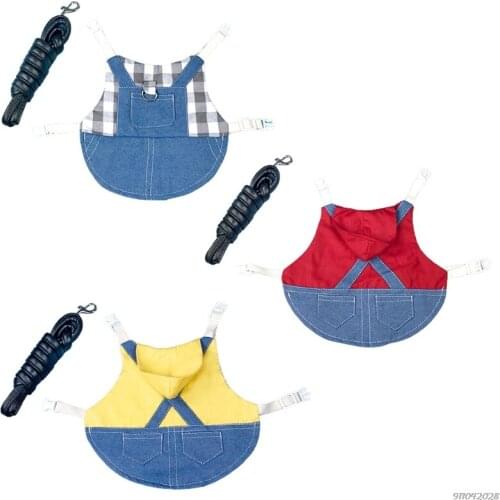 Free Shipping Animal Harness Leash Clothes Spring&Summer Adjustable for Rabbit Ferret Guinea-pig Bunny Hamster M17 21 Wholesale