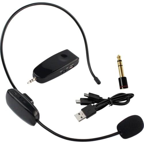 Wireless Microphone Headset, UHF Wireless Mic Headset and Detachable Handheld
