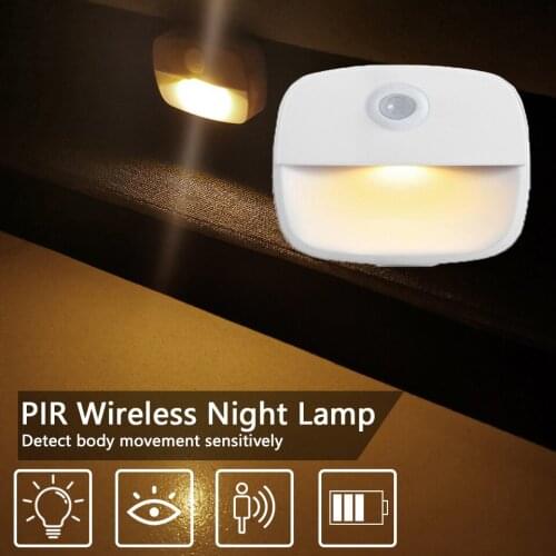 LED Motion Sensor Light Battery Operated Wireless Wall Lamp Nightlights Lamp for Corridor Closet Door Easy Install Energy Save