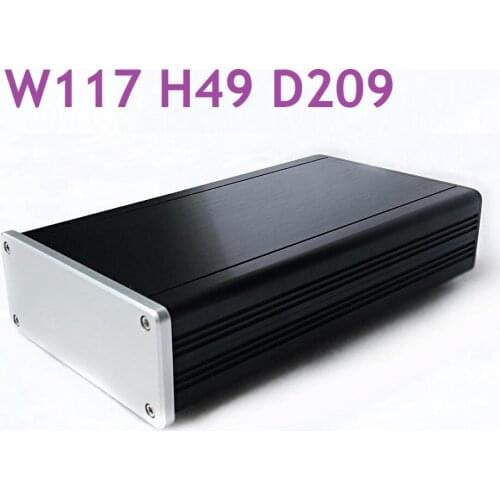 Size W117 H49 D209 Power Box Headphone Amp Amplifier Case 1105NEW Aluminum Alloy Mini Power Amplifier Supply Chassis