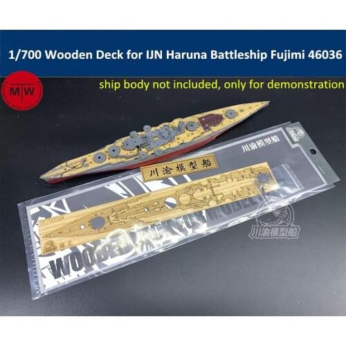 1/700 Scale Wooden Deck for Fujimi 46036 IJN Haruna Battleship Model TMW00079