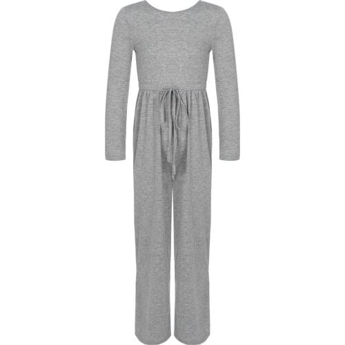 Children Kids Girls Romper Jumpsuit Bodysuit One-piece Pure Color Long Sleeve Clothing Teenage Girls Casual Sports Party Clothes