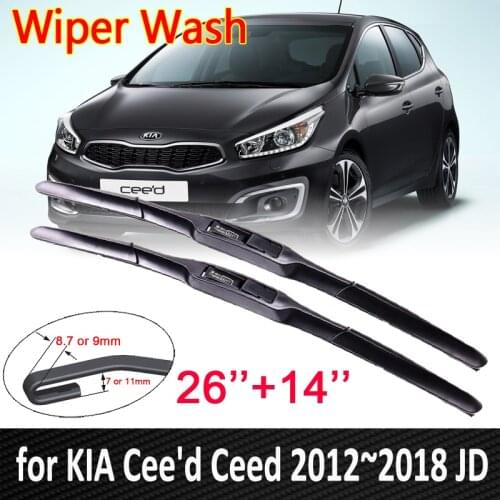For KIA Cee'd Ceed 2012~2018 JD 2013 2014 2015 2016 Car Wiper Blade Front Windscreen Windshield Wipers Blades Car Accessories