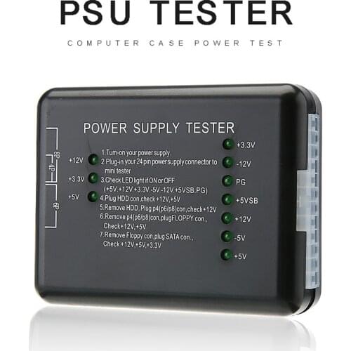 For PC Computer 1pc Durable 20/24 Pin PSU ATX SATA HDD Power Supply Tester High Quality Computers Power Testing Tool Pohiks