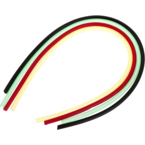 E56D 10 Pcs/Set Fishing Tube Rubber Band Turnover Hook Professional DIY Handmade Rigging Accessories Tackle Elastic