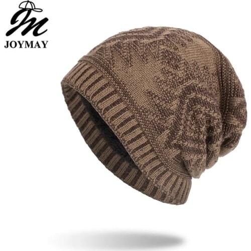 Joymay New arrival Winter Beanies Hat Unisex Classic Warm Soft Skullies Knitting Hats For Men Women WM136