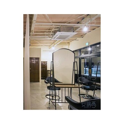 Creative beauty salon, mirror stand, single and double floor mirror, tieyi barbershop mirror