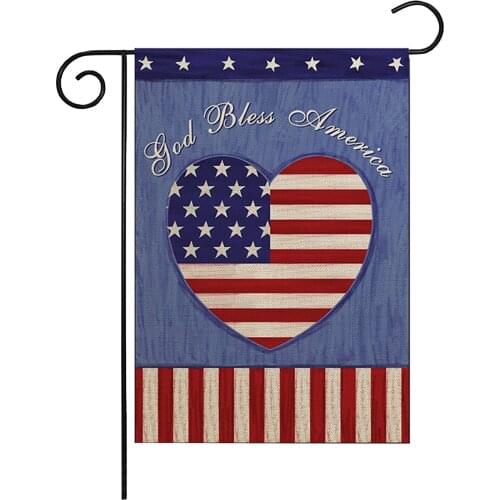 New Fashion Design 1pc Independence Day Print Garden Flag Holiday Flag Double-sided Digital Printing Garden Home Decoration