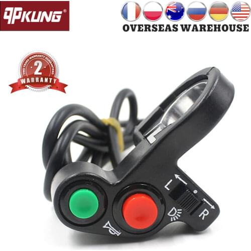 Motorcycle Switch 7/8 inch 22mm Handlebar Headlight Horn Turn Signal On/Off Light 3 in 1 Button Switch Motorcycle Accessories