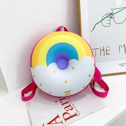 Lovely Mini Donut-shaped Backpack Childrens Backpack Bookbag Cartoon Cute Backpack Children Cute School Bag