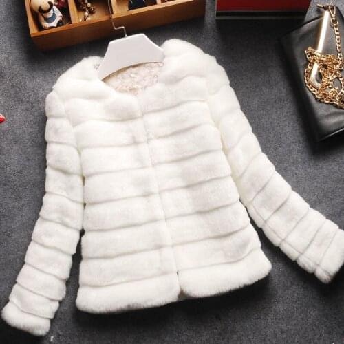 Womens fur coat female new winter faux fur coat artificial fur jackets for women rabbit hair Leather grass plus size women coat
