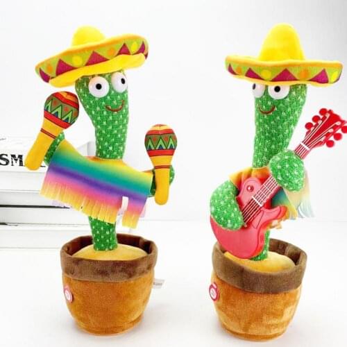 Dancing Cactus Soft Sing And Dance Cloth Shake Dancing Cactus Doll Toy for Children Learn to Talk