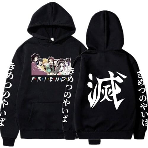 Anime Demon Slayer Friends Hoodie Kimetsu No Yaiba Sweatshirts Tops Sudadera Felpa Moletom