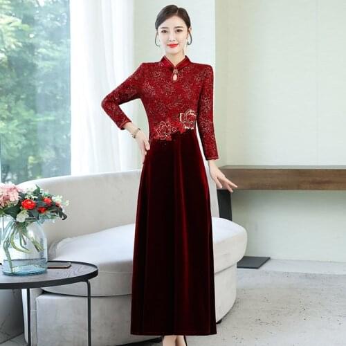 Qipao Traditional Chinese Oriental Dress Women Cheongsam Wedding Dress Qi Pao Modern Elegant Chinese Dresses Asian Dress FF2556