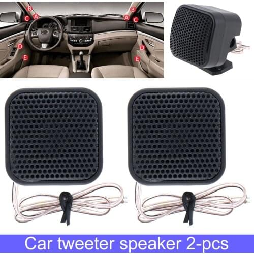 2pcs 500W TP-004A Black Fashionable Plastic Case High Efficiency 12V Mini Durable Stereo Tweeter Speakers for Car Audio System
