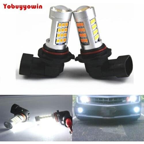 2Pcs 9006 HB4 100W Samsung 2323 Chips LED 6000K WHITE Projector Car Fog Driving Light Bulb